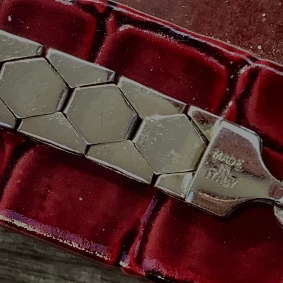 Amazing Italian Made 925 Sterling Silver Panther Style Bracelet - Picture 10 of 15